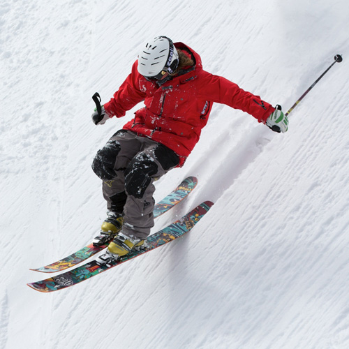 Ski à deux à Sestrière