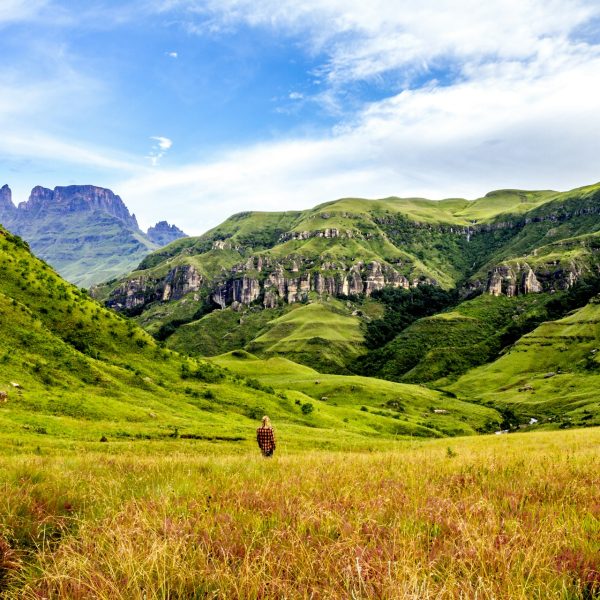 Montagnes verdoyantes du Drakensberg, Afrique du Sud