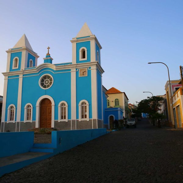 Église bleue de São Filipe, île de Fogo, Cap-Vert