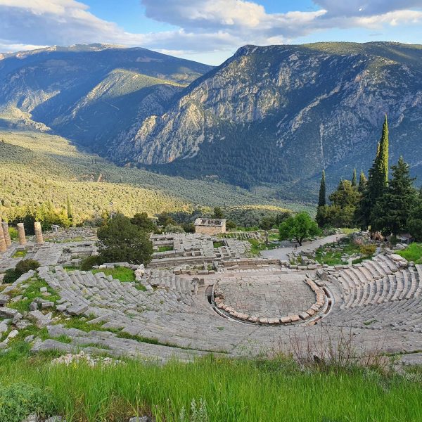 Théâtre antique de Delphes au pied du Parnasse, Grèce
