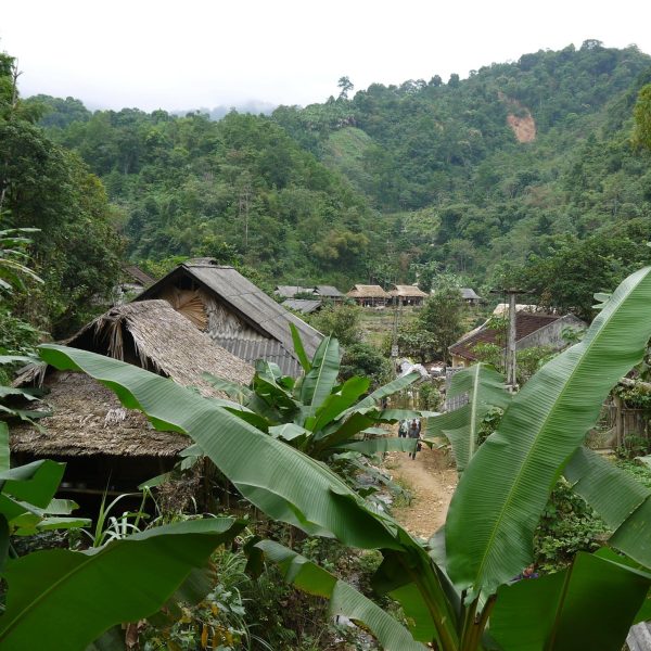 Village dans les montagnes du Nord Vietnam